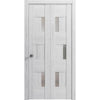 Sliding Closet Bi-fold Door with Opaque Glass | Wood Solid Bedroom Wardrobe Doors | Buy Doors Online