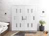 Sliding Closet Bi-fold Door with Opaque Glass | Wood Solid Bedroom Wardrobe Doors | Buy Doors Online
