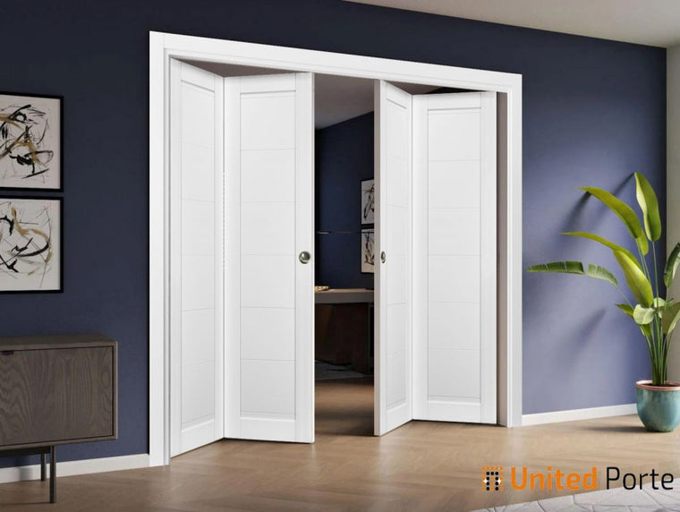 Sliding Closet Bi-fold Doors | Wood Solid Bedroom Wardrobe Doors | Quadro 4115