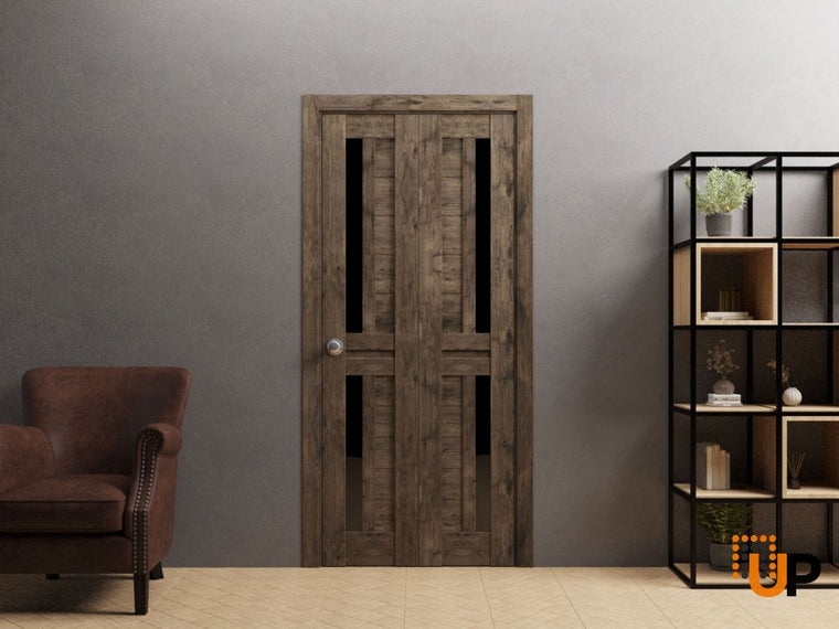 Sliding Closet Bi-fold Doors | Wood Solid Bedroom Wardrobe Doors | Veregio 7588