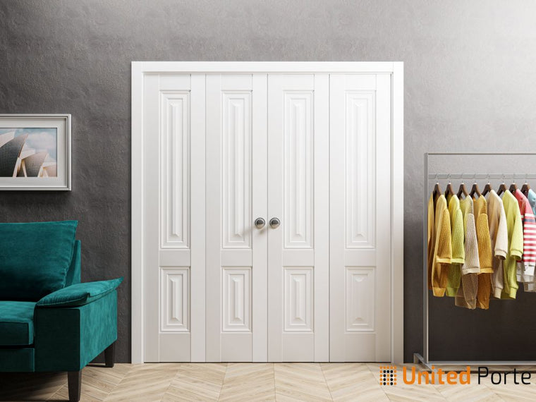 Sliding Closet Bi-fold Doors | Wood Solid Bedroom Wardrobe Doors | Lucia 8831
