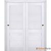 Sliding Closet Bypass Door with Decorative Panels | Wood Solid Bedroom Wardrobe Doors | Buy Doors Online