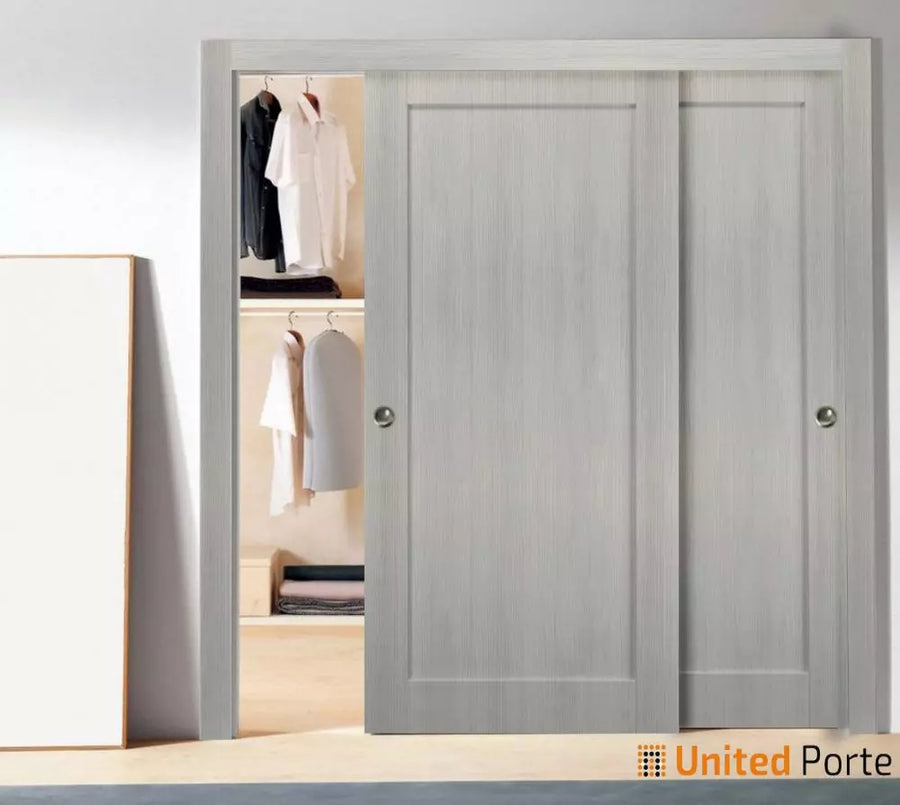 Sliding Closet Bypass Doors with Hardware | Kitchen Wooden Solid Bedroom Wardrobe Doors | Quadro 4111
