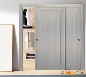 Sliding Closet Bypass Doors with hardware | Kitchen Wooden Solid Bedroom Wardrobe Doors | Buy Doors Online