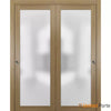 Sliding Closet Bypass Doors with Frosted Glass | Modern Wood Solid Bedroom Wardrobe Doors | Buy Doors Online