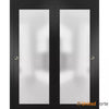 Sliding Closet Bypass Doors with Frosted Glass | Modern Wood Solid Bedroom Wardrobe Doors | Buy Doors Online