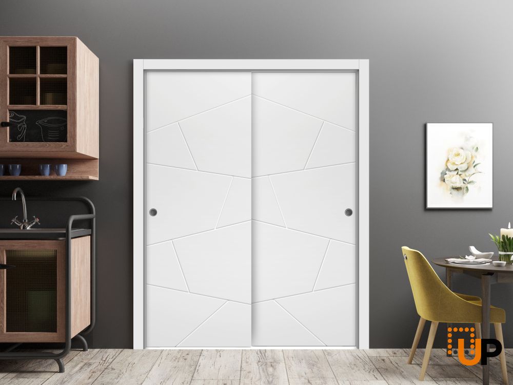 Sliding Closet Bypass Doors | Wood Solid Bedroom Wardrobe Doors| Planum 0990