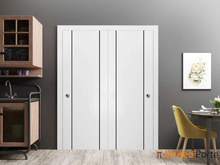 Sliding Closet Bypass Doors | Wood Solid Bedroom Wardrobe Doors | Planum 0017