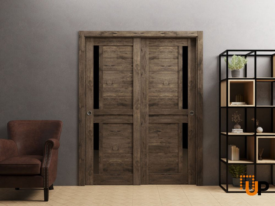 Sliding Closet Bypass Doors | Wood Solid Bedroom Wardrobe Doors | Veregio 7588