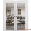 Sliding French Pocket Door with Clear Glass | Solid Wood Interior Bedroom Sturdy Doors | Buy Doors Online