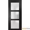 Sliding French Pocket Door with Frosted Glass | Solid Wood Interior Bedroom Sturdy Doors | Buy Doors Online