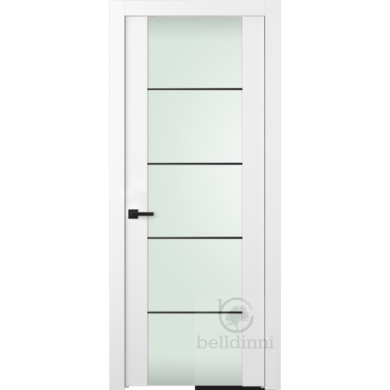 Smart Pro H3g 4H Black Vetro Polar White | Modern Interior Door
