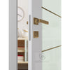 Smart Pro H3g 4H Gold Vetro Polar White | Modern Interior Door | Buy Doors Online