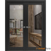 Solid French Door with Clear Glass | Bathroom Bedroom Sturdy Doors | Buy Doors Online