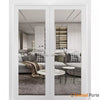 Solid French Door with Clear Glass | Bathroom Bedroom Sturdy Doors | Buy Doors Online