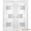 Solid French Modern Door with Opaque Glass | Closet Bedroom Modern Doors | Buy Doors Online