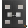 Solid French Modern Door with Opaque Glass | Closet Bedroom Modern Doors | Buy Doors Online