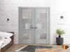 Solid French Modern Door with Opaque Glass | Closet Bedroom Modern Doors | Buy Doors Online