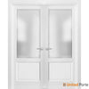Solid Interior French Door with Frosted Glass | Bathroom Bedroom Sturdy Doors | Buy Doors Online