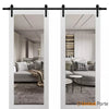 Sturdy Barn Door with Clear Glass | Modern Solid Panel Interior Doors | Buy Doors Online