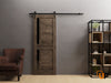 Sturdy Barn Door | Cognac Oak with Black Glass | Buy Doors Online