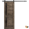 Sturdy Barn Door | Cognac Oak with Black Glass | Buy Doors Online