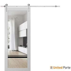 Sturdy Barn Door with Clear Glass | Modern Solid Panel Interior Doors | Buy Doors Online