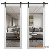 Sturdy Barn Door with Clear Glass | Modern Solid Panel Interior Doors | Buy Doors Online