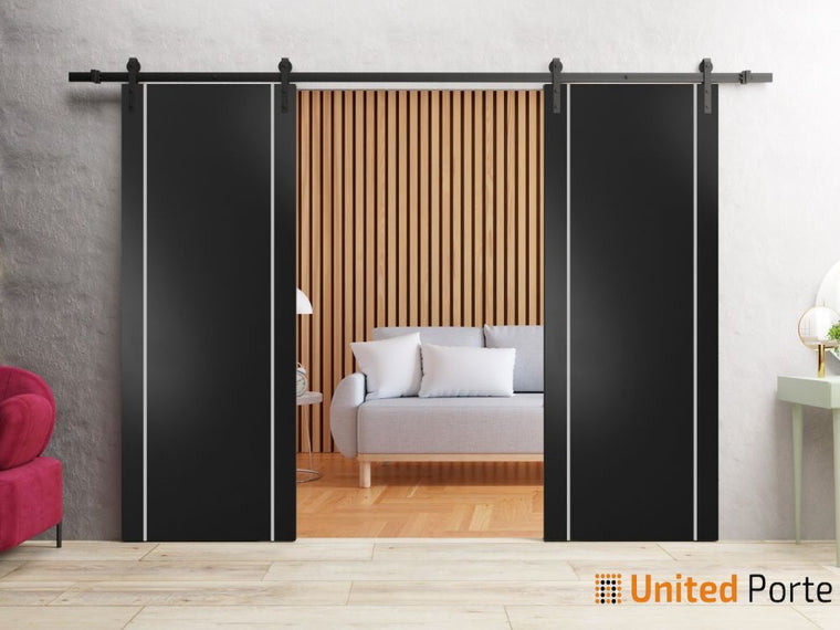 Sturdy Barn Door with Hardware | Modern Solid Panel Interior Doors | Planum 0410