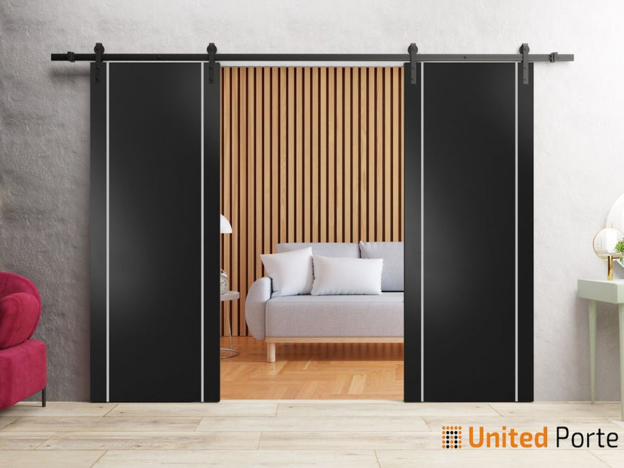 Sturdy Barn Door with Hardware | Modern Solid Panel Interior Doors | Planum 0410
