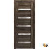 Solid French Door with Frosted Glass | Bathroom Bedroom Sturdy Doors | Quadro 4445
