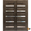 Solid French Door with Frosted Glass | Bathroom Bedroom Sturdy Doors | Quadro 4445
