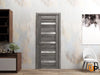 Solid French Door with Frosted Glass | Bathroom Bedroom Sturdy Doors | Quadro 4445
