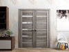 Solid French Door with Frosted Glass | Bathroom Bedroom Sturdy Doors | Quadro 4445