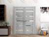 Solid French Door with Frosted Glass | Bathroom Bedroom Sturdy Doors | Quadro 4445