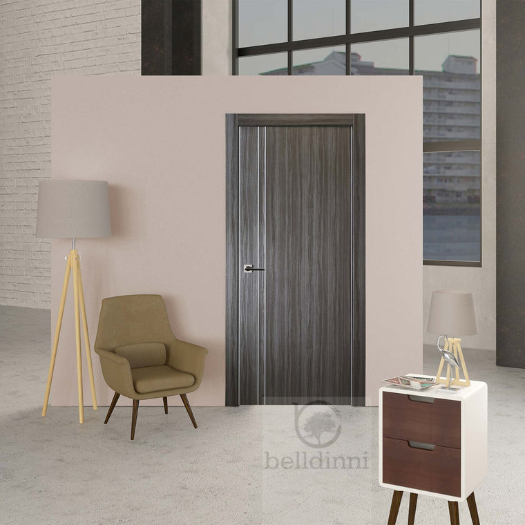 Unica 2V | Modern Interior Door | Gray Oak