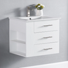 Bari Bathroom | 24" Bathroom Vanity Wall Mount Set (Left Side Shelf)