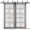 Barn Bypass Doors with Frosted Opaque Glass | Solid Panel Interior Doors | Buy Doors Online