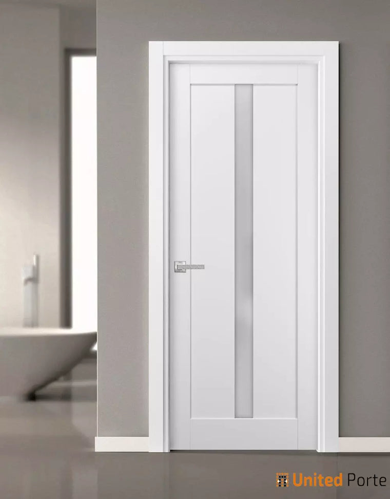 French Panel Lite Door with Hardware | Bathroom Bedroom Interior Sturdy Doors | Quadro 4112
