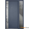 Front Exterior Prehung Steel Door | Stainless Inserts Single Modern Painted Door | Buy Doors Online