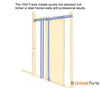 Modern Pocket Doors with Decorative Panels | Solid Wood Interior Bedroom Sliding Closet  Door | Buy Doors Online