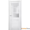 Interior Solid French Door with Frosted Glass | Bathroom Bedroom Sturdy Doors | Buy Doors Online