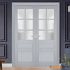 Interior Solid French Door with Frosted Glass | Bathroom Bedroom Sturdy Doors | Buy Doors Online