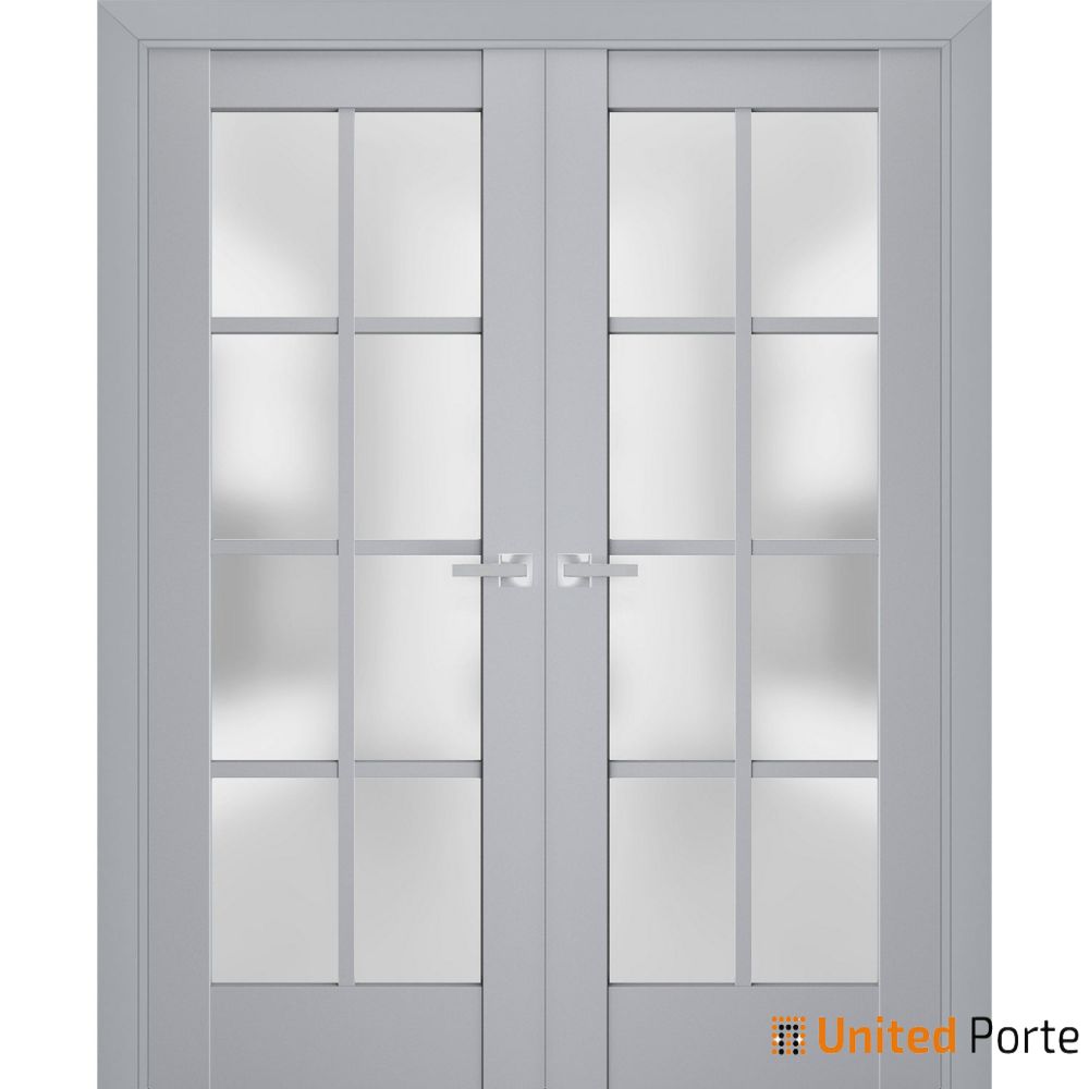 Interior Solid French Door with Frosted Glass | Bathroom Bedroom Sturdy ...