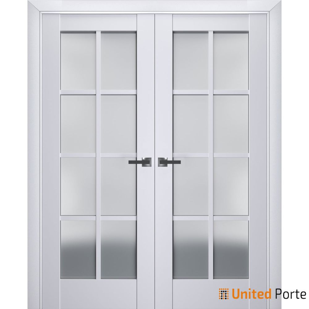 Interior Solid French Door with Frosted Glass | Bathroom Bedroom Sturdy ...