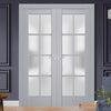 Interior Solid French Door with Frosted Glass | Bathroom Bedroom Sturdy Doors | Buy Doors Online