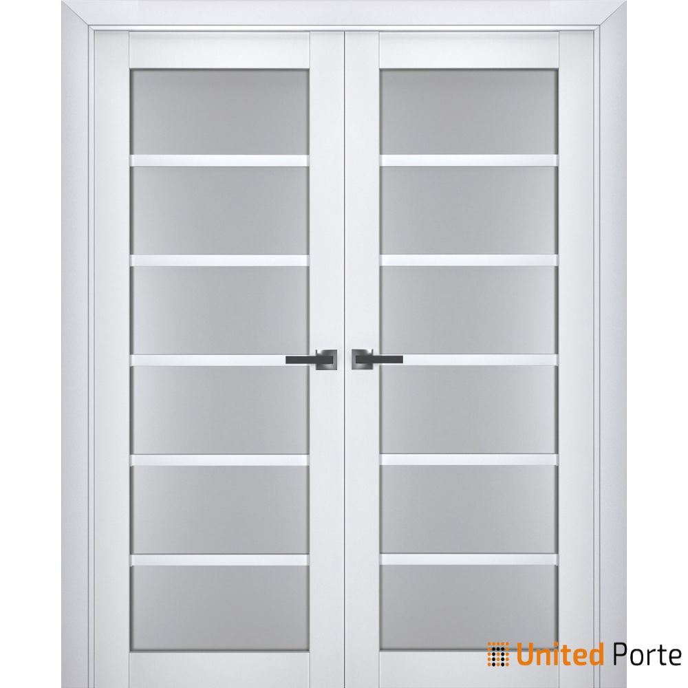 Interior Solid French Door with Frosted Glass | Bathroom Bedroom Sturdy ...