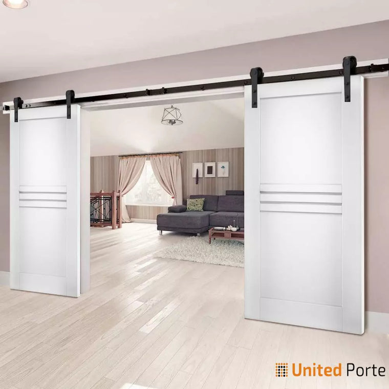 Modern Barn Door with Hardware | Solid Panel Interior Doors | Mela 7444