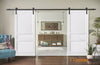 Sliding Barn Door with Decorative Panels | 3 Paneled Shaker Wooden Solid Panel Interior Doors | Buy Doors Online