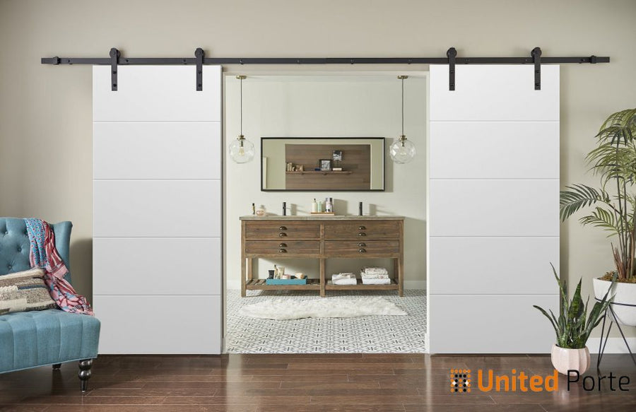 Sliding Barn Door with Decorative Panels | Modern Solid Panel Interior Doors | Planum 0770